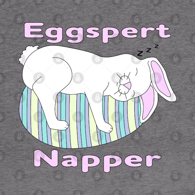 Eggspert Napper - Easter Bunny Sleeping on a Decorated Egg by skauff